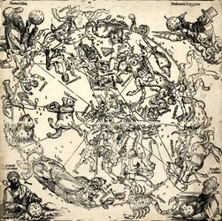 Imagines coeli Septentrionales cum duodecim imaginibus zodiaci, c.1510-c.20 (gravure sur bois)