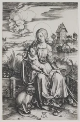Madone au singe, vers 1498 (gravure)