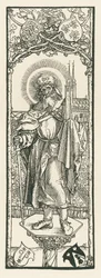 Saint Sebald sur la colonne, vers 1501 (gravure sur bois)