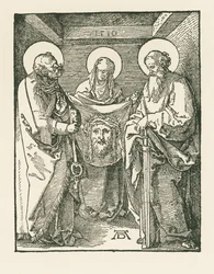 Sainte Véronique entre les saints Pierre et Paul - Le Sudarium de Sainte Véronique