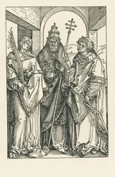Saints Étienne, Sixte et Laurent, vers 1504-05 (gravure sur bois)