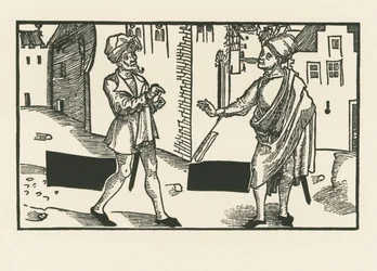 Sannio et Syrus, vers 1492-93 (gravure sur bois)