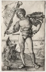 Le Porte-étendard bourguignon, vers 1500 (gravure)