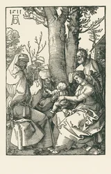 La Sainte Famille avec Joachim et Anna sous un arbre