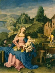 Vierge et enfant dans un paysage, c.1600