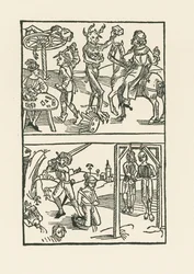 Woodcut to " Comme le cube est sur le kumen "