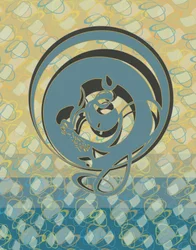 Élégant dragon bleu