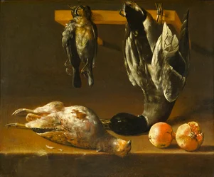 Nature morte avec volaille et grenades, vers 1620-1640