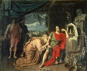 Le roi Priam implorant Achille de lui rendre le corps d