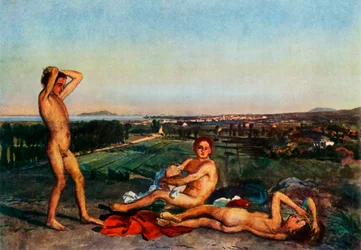 Sur la plage de la baie de Naples, années 1830, 1965