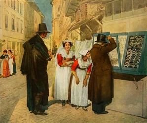 Le marié Campagnuolo choisissant des boucles d