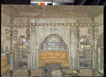 Décor préparatoire pour la pièce Othello de William Shakespeare