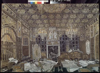 Decor preparatoire pour la piece Othello de William Shakespeare