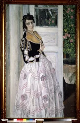 Jeune femme espagnole au balcon