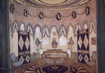 Décor de scène pour la pièce de théâtre Deux frères de M. Lermontov, 1915