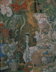 Nature morte. Fleurs et porcelaine, 1912