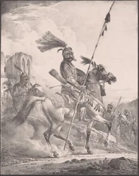 Kurde en armure militaire à cheval, 1819