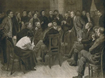Lénine débattant avec le narodnik Vorontsov 1894, 1939