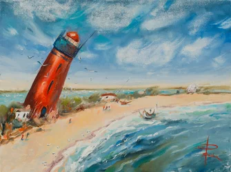 Le phare rouge penché