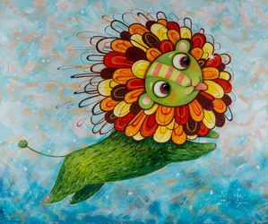 Lion vert fantaisiste