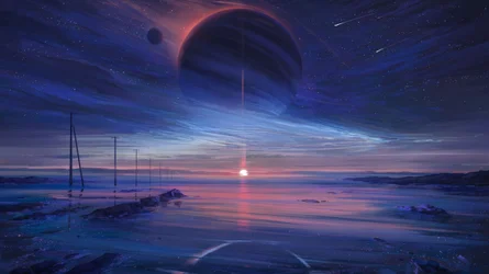 Coucher de soleil sur l