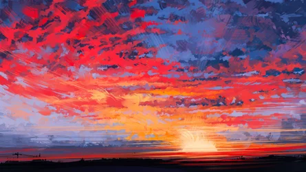 Un ciel spectaculaire au coucher du soleil