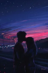 Ciel nocturne romantique