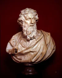 Busts en marbre de Saint Pierre et Saint Paul