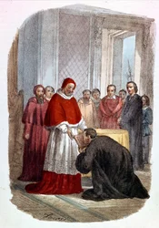 Clément VII (1478-1534, Jules de Médicis) accepte la dédicace de "Istorie fiorentine" par Niccolo di Bernardo dei Machiavelli (Nicolas Machiavel)
