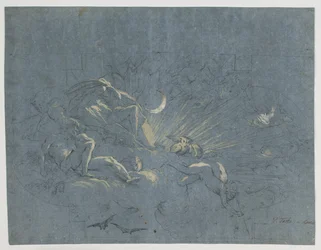 Séléné et Endymion, design pour une peinture de plafond