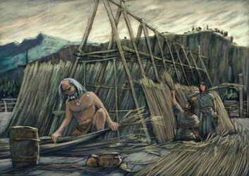 Construction de maisons sur pilotis, maisons préhistoriques