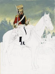 Premier Empire (1804-1814 et 1815) : soldat de la cavalerie légère de la grande armée napoléonienne