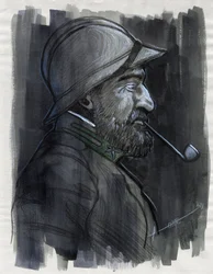Première Guerre mondiale 1914-1918 : portrait de profil d