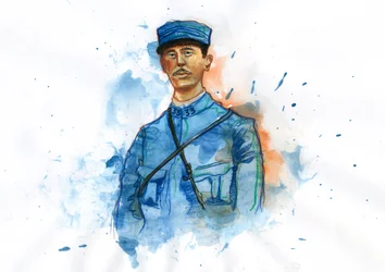 Première Guerre mondiale : Portrait de Charles de Gaulle (1890-1970) en 1914