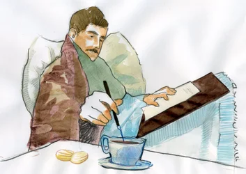 Marcel Proust en homme malade écrivant avec le thé de sa tante Elisabeth