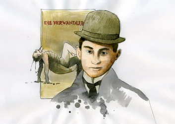 Portrait de Franz Kafka (1883-1924), écrivain tchèque