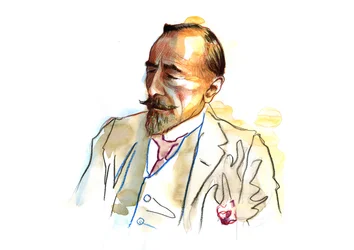 Portrait de Joseph Conrad (1857-1924), écrivain britannique vers 1920-1923