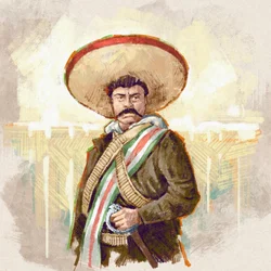 Portrait du révolutionnaire mexicain Pancho Villa, 2023 (illustration)