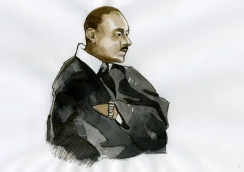 Portrait du pasteur Martin Luther King (1929-1968)