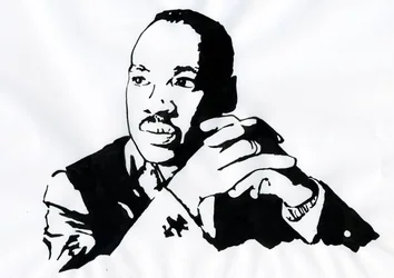 Portrait du pasteur Martin Luther King (1929-1968). Illustration