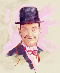 Portrait du comédien Stan Laurel (illustration)