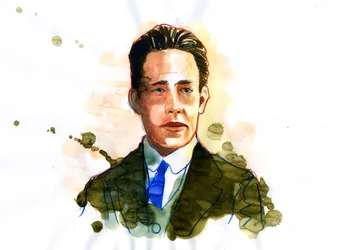 Portrait du physicien atomique et nucléaire danois Niels Bohr (1885-1962)