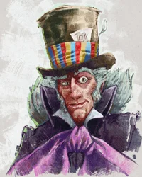 Portrait du Chapelier fou (illustration)