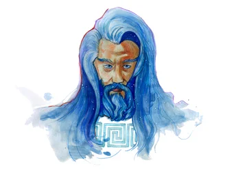 Représentation de la divinité Ouranos (mythologie grecque : Uranus)