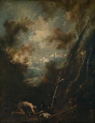 Saint Jérôme dans un paysage