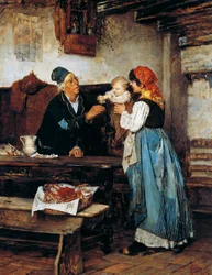 Grand-père offrant