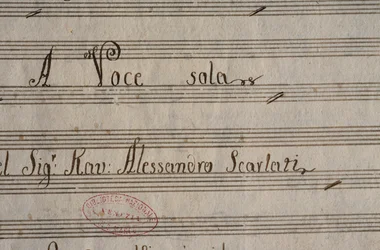 Partition manuscrite de XXV Cantates pour voix solo par Alessandro Scarlatti