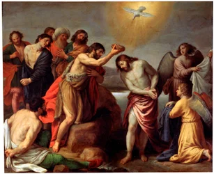 Le baptême du Christ, fin du 16e ou 17e siècle