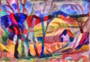paysage en rose