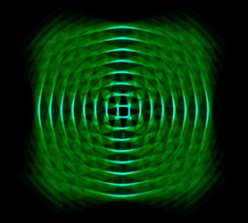 géométrique optique en vert, 2017